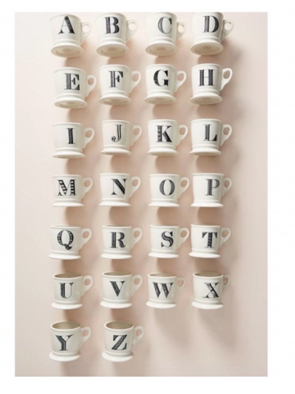 Anthropologie Monogram Coffee Tea Initial Mug Letter E Shaving Style Cup - Picture 7 of 8